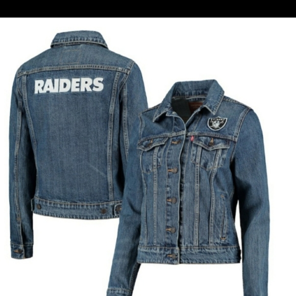 raiders jean jacket